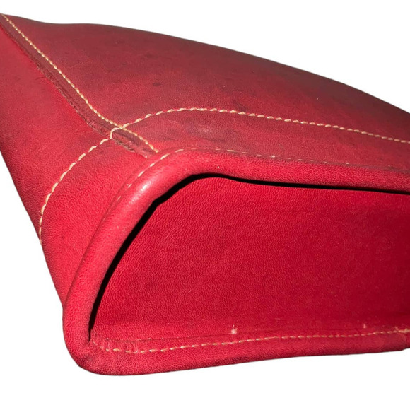 Coach Vintage Red Top-Handle Bleeker Demi-zip 9311 Made in the United States - Picture 6 of 16